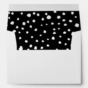 Dalmatian Dots, Dalmatian Spots, Black and White Envelope