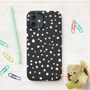 Dalmatian Dots, Dalmatian Spots, Black and White iPhone 12 Case