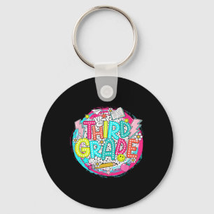 Dalmatian Dots Dream 3rd Team Third Grade Teacher Key Ring