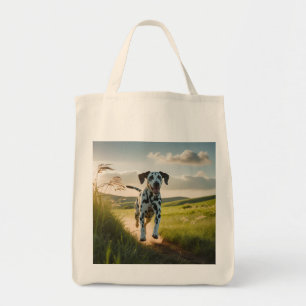 Dalmatian Elegant Grocery Tote Bag