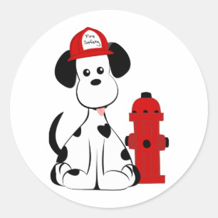 Dalmatian Fire Dog Classic Round Sticker