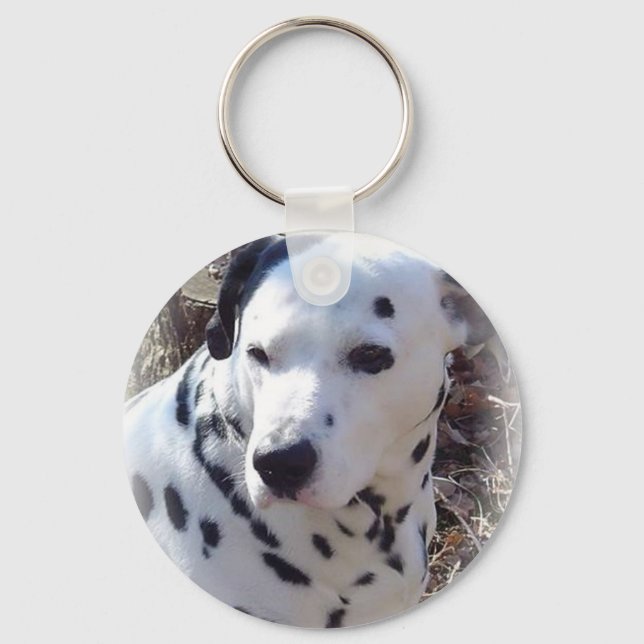 Dalmatian Fire Dog Keychain (Front)