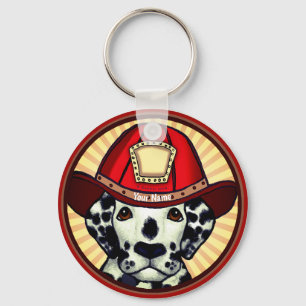 Dalmatian Firefighter keychains
