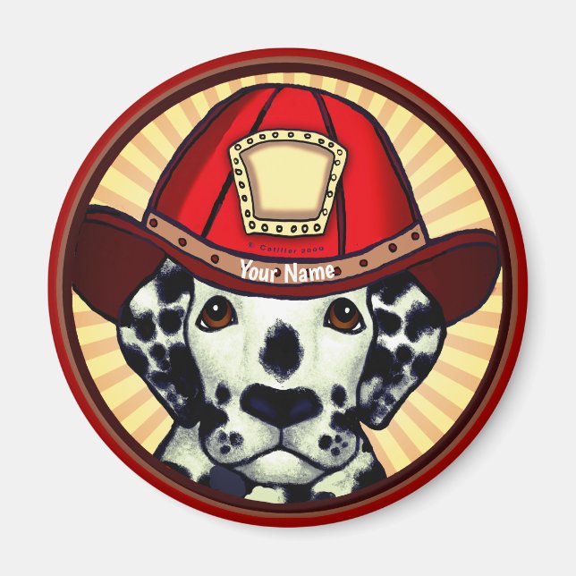 Dalmatian Firefighter  Magnet (Front)