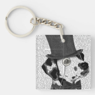 Dalmatian, Formal Hound and Hat Key Ring
