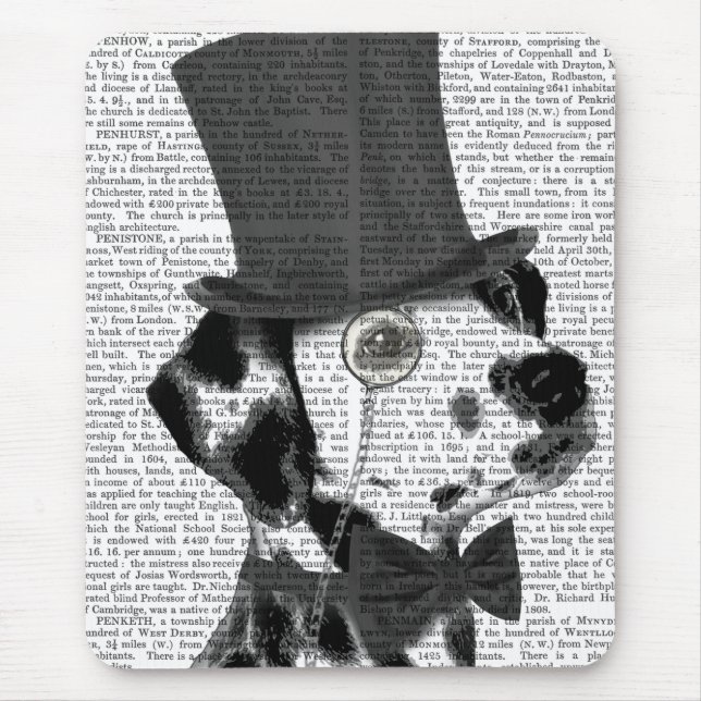 Dalmatian, Formal Hound and Hat Mouse Pad (Front)