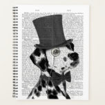 Dalmatian, Formal Hound and Hat Planner<br><div class="desc">Dalmatian,  Formal Hound and Hat by FabFunky. Features a dapper dalmation wearing a fun tophat and monocle. | 191418D</div>