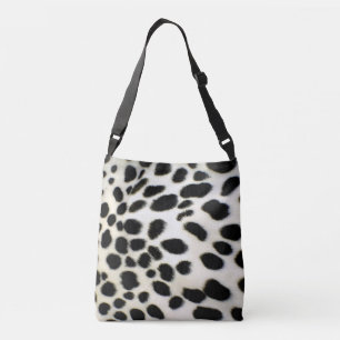Dalmatian Fur Customise Texture Black and White Crossbody Bag