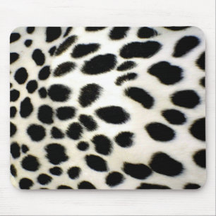 Dalmatian Fur Customise Texture Black and White Mouse Pad