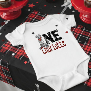 Dalmatian Furever Young 1st Birthday Pawty Baby Bodysuit
