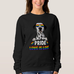 Dalmatian Gay Pride Dog  Lgbt  Rainbow Flag Sweatshirt