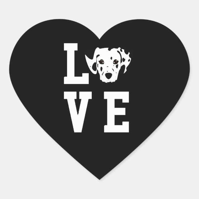 Dalmatian Gift | Dalmatian Lover Gift Heart Sticker (Front)
