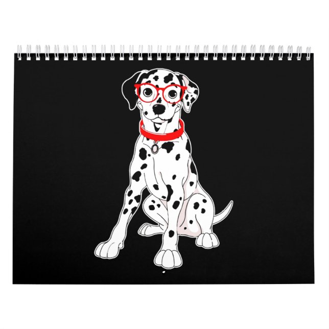 Dalmatian Gift | Dalmatian Wearing Glasses Calendar (Cover)