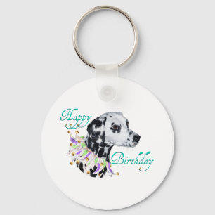 Dalmatian Happy Birthday Key Ring