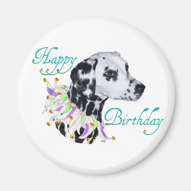 Dalmatian Happy Birthday Magnet (Front)