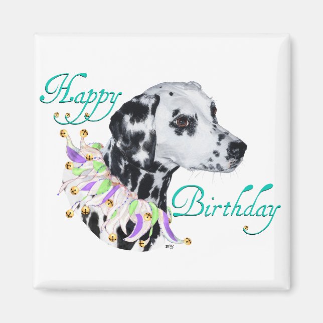 Dalmatian Happy Birthday Magnet (Front)