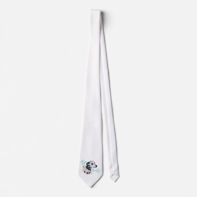 Dalmatian Happy Birthday Tie (Front)