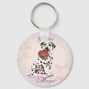Dalmatian Heart Mum Key Ring