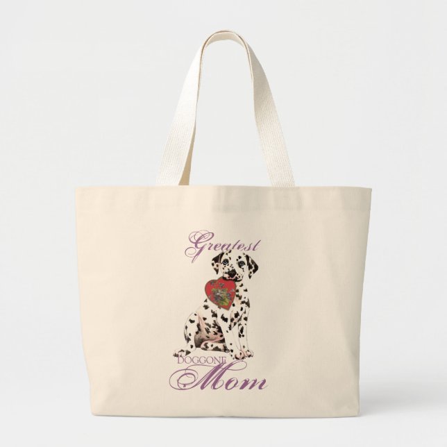 Dalmatian Heart Mum Large Tote Bag (Front)