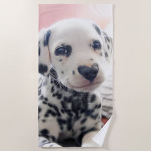 Dalmatian Heart Nose Beach Towel