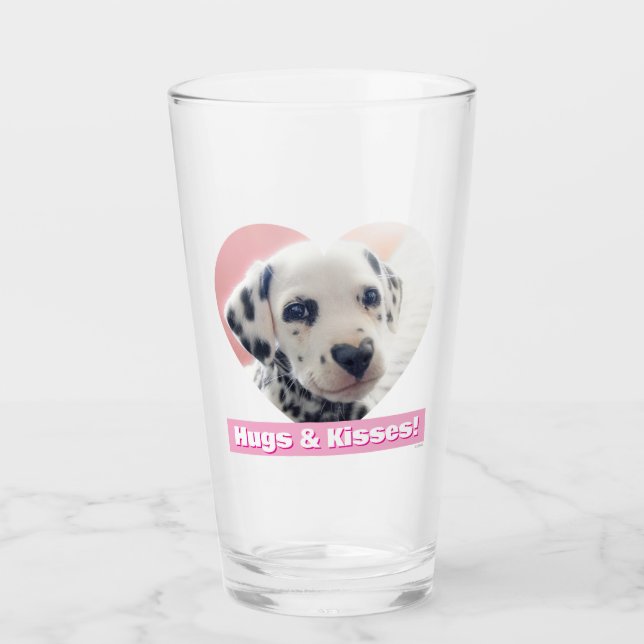 Dalmatian Heart Nose Glass (Front)