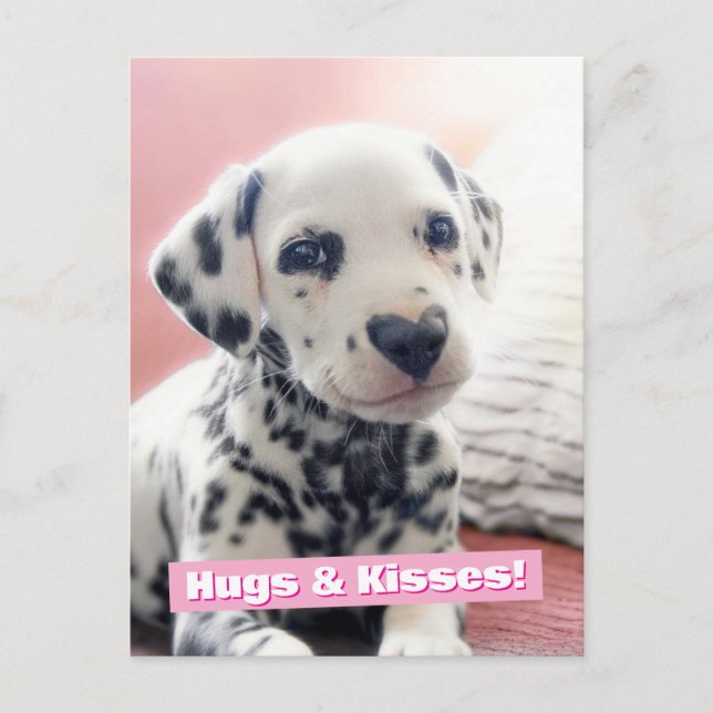 Dalmatian Heart Nose Invitation Postcard (Front)