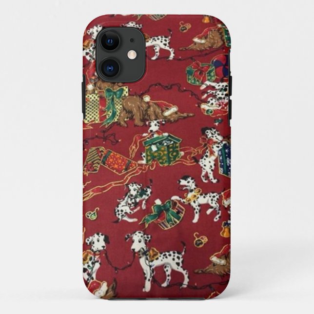 Dalmatian Holiday Print Case-Mate iPhone Case (Back)