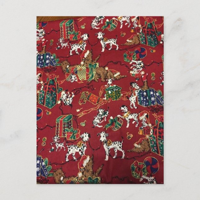 Dalmatian Holiday Print Postcard (Front)
