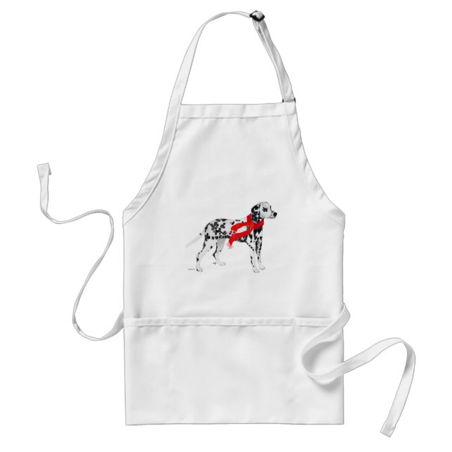 Dalmatian in a Red Scarf Standard Apron (Front)