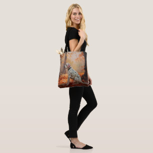 Dalmatian in Autumn Leaves Fall Inspire Tote Bag