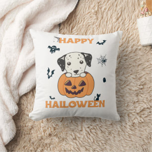 Dalmatian In Pumpkin Sweet Dogs Happy Halloween Cushion