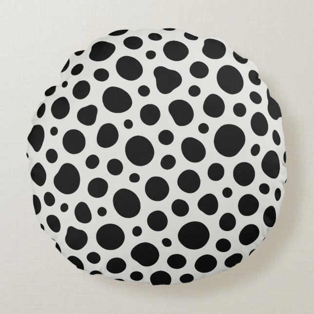 Dalmatian Inspired Design Round Cushion (Front)