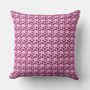 dalmatian leopard spot dots animal print pink cushion