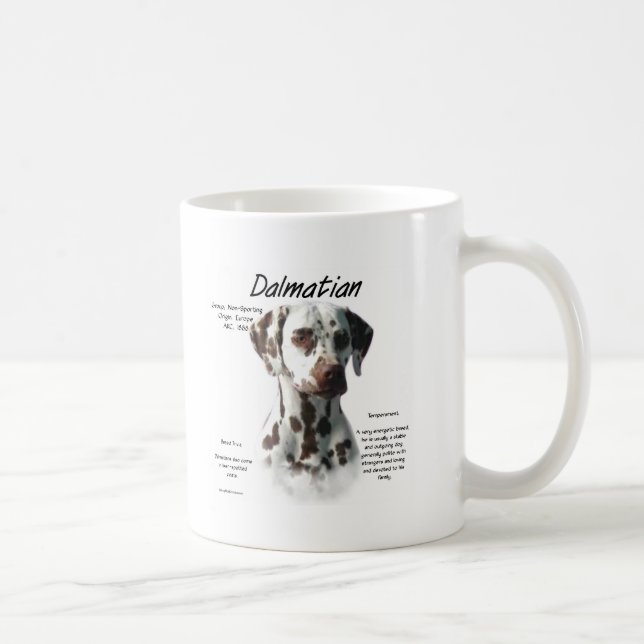 Dalmatian (liver) History Design Coffee Mug (Right)