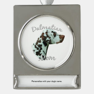 Dalmatian (liver) Mum 2 Silver Plated Banner Ornament