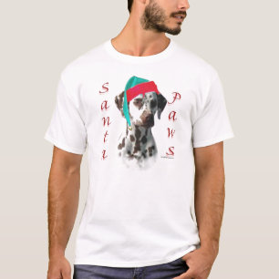 Dalmatian (liver) Santa Paws T-Shirt
