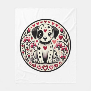 Dalmatian Love Fleece Blanket