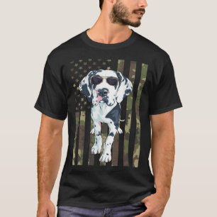 Dalmatian Men Women Dalmation Dad Mom Camo USA Fla T-Shirt