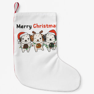 Dalmatian Merry Christmas Cute Dogs Holiday Small Christmas Stocking