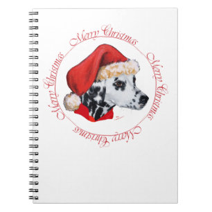 Dalmatian Merry Christmas Spiral Notebook