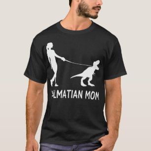 Dalmatian Mom Australian Shepherd Dog Dinosaur Wom T-Shirt