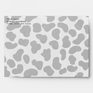 Dalmatian Monogrtam Black and White Prints Envelope
