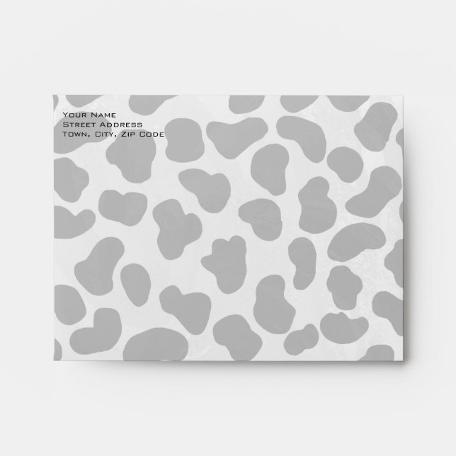 Dalmatian Monogrtam Black and White Prints Envelopes (Front)