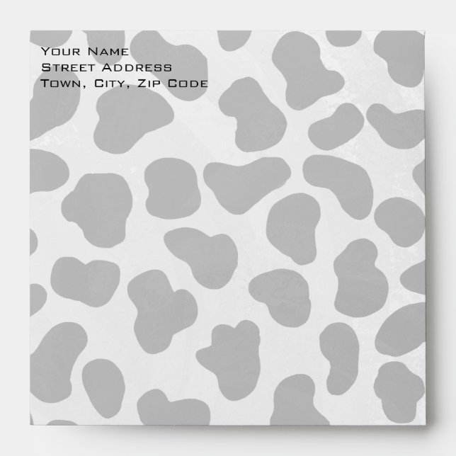 Dalmatian Monogrtam Black and White Prints Envelopes (Front)