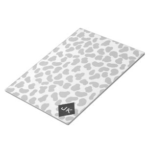 Dalmatian Monogrtam Black and White Prints Notepad