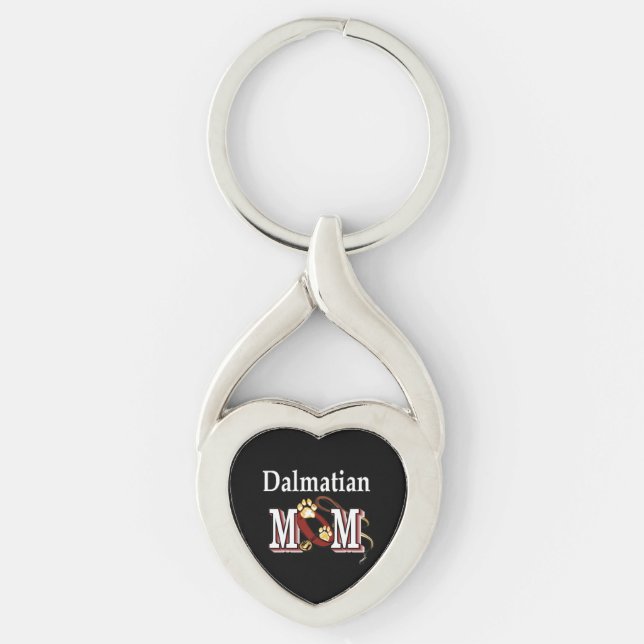 Dalmatian Mum Gifts Key Ring (Front)