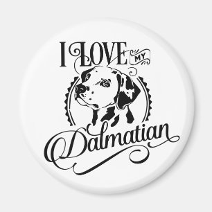 Dalmatian Mum Puppy Dad Fire Dog Lover Magnet