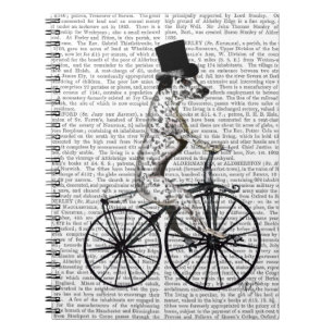 Dalmatian on Bicycle 2 Spiral Notebook