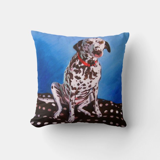 Dalmatian on spotty cushion 2011 (Front)