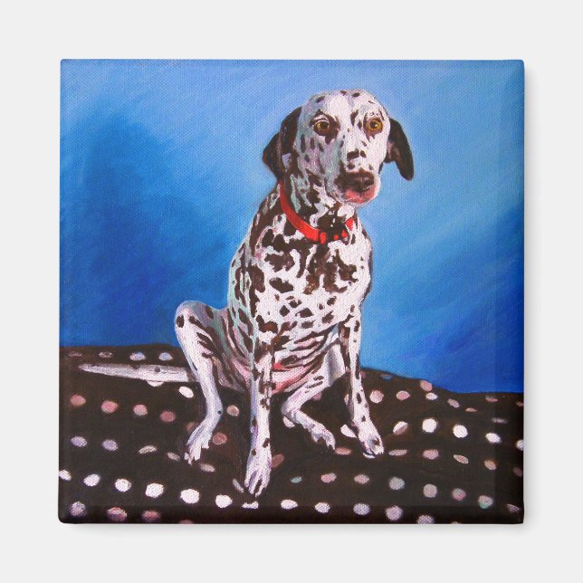 Dalmatian on spotty cushion 2011 magnet (Front)
